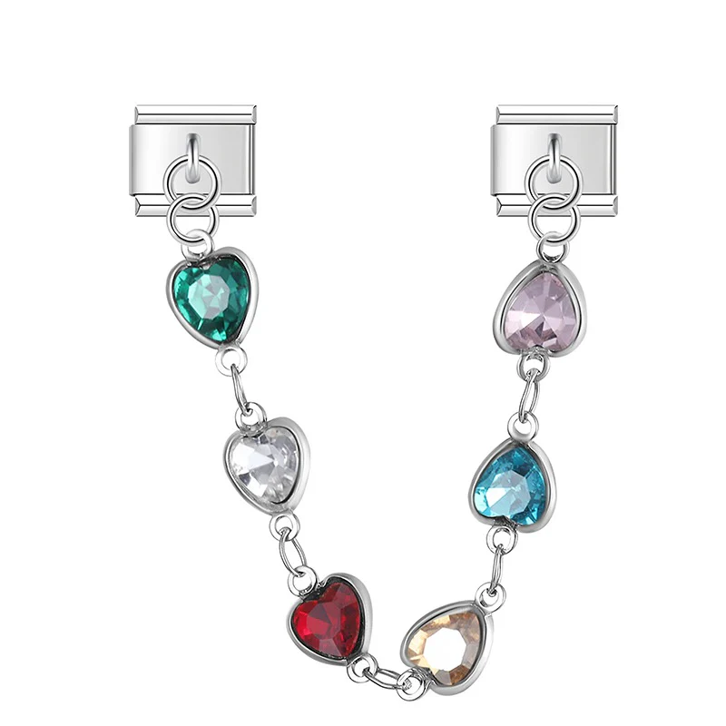 Herzen Charm-Kette Silber